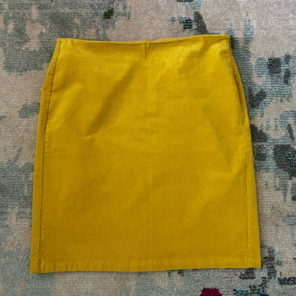🍋 Old Navy Vintage Candied Lemon Yellow Corduroy Pencil Skirt🍋